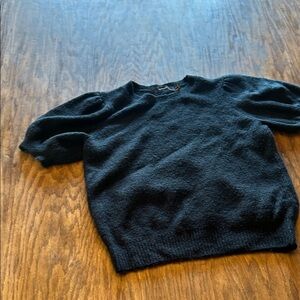 Vero Moda Black Short Puff Sleeve Crewneck Sweater